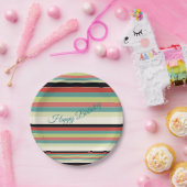  Stripe Verjaardagsfeest Papieren Borden Bordje (Feest)