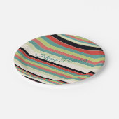 Stripe Verjaardagsfeest Papieren Borden Bordje (Gekanteld)