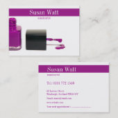 Stripe Visitekaartje voor Nail-technicus Afsprakenkaartje (Voorkant / Achterkant)