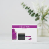 Stripe Visitekaartje voor Nail-technicus Afsprakenkaartje (Staand voorkant)