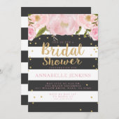 Stripe Vrijgezellenfeest Uitnodiging (Voorkant / Achterkant)