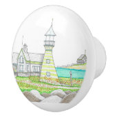 Stripe Vuurtoren Keramische Deurknop Knop (Rechts)