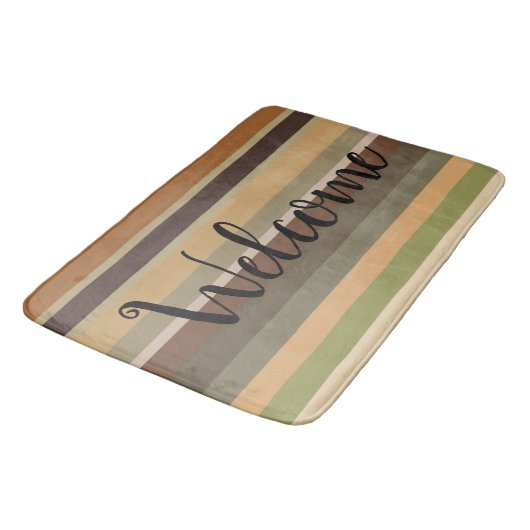 Stripe Welcome Mat Kies uw maat (Gekanteld)