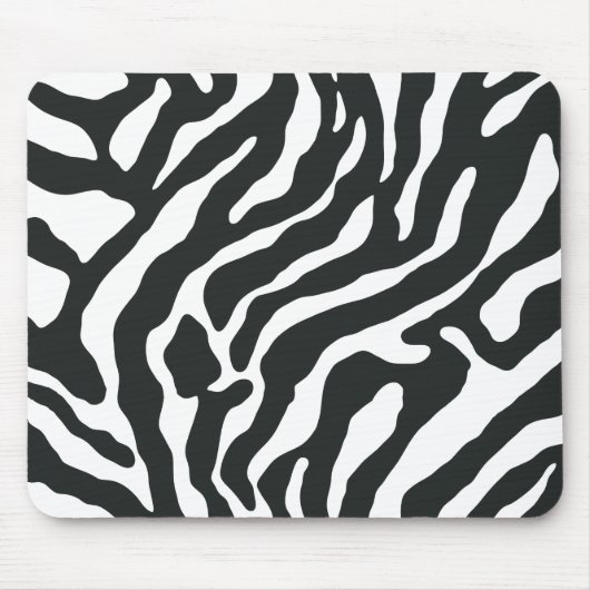 Stripe Zebra Print Reto Muismatten (Voorkant)