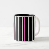 Stripe - zwart/roze - mok (Voorkant rechts)