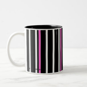 Stripe - zwart/roze - mok