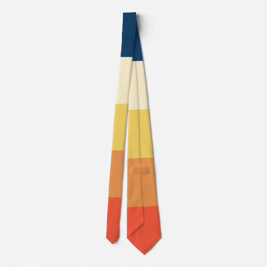 Striped 70s 80s Retro Stripes Patroon Stropdas (Achterkant)