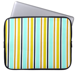 Striped abstract background with color stripes. Vi Laptop Sleeve