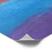 Striped Abstract Waterverf Art Poster (Hoek)
