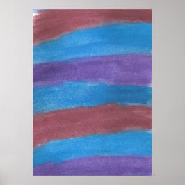 Striped Abstract Waterverf Art Poster