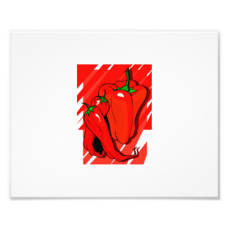 Striped achtergrond 3 paprika red.png foto afdruk
