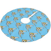 Striped angelfish cartoon illustratie kerstboom rok (Gekanteld)