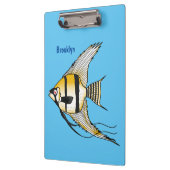 Striped angelfish cartoon illustratie klembord (Links)
