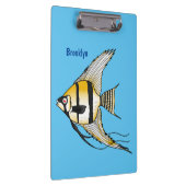 Striped angelfish cartoon illustratie klembord (Rechts)