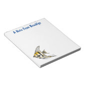 Striped angelfish cartoon illustratie notitieblok (Schuin)