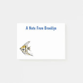 Striped angelfish cartoon illustratie post-it® notes (Voorkant)