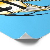 Striped angelfish cartoon illustratie poster (Hoek)