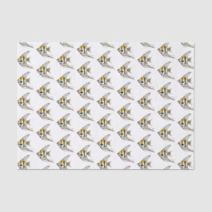 Striped angelfish cartoon illustratie tissuepapier