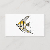 Striped angelfish cartoon illustratie visitekaartje (Achterkant)