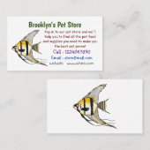 Striped angelfish cartoon illustratie visitekaartje (Voorkant / Achterkant)