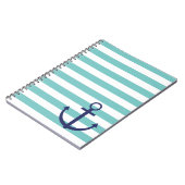 Striped ankernotebook notitieboek (Linkerzijde)