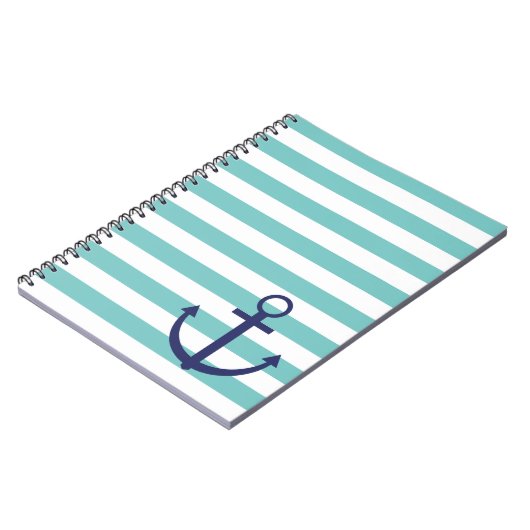 Striped ankernotebook notitieboek (Linkerzijde)