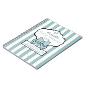 Striped Baby shower Guest Book- Notitieboek (Linkerzijde)