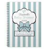 Striped Baby shower Guest Book- Notitieboek (Voorkant)