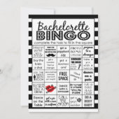 Striped Bachelorette Bingo, partijspel, uitdaging Kaart (Voorkant)