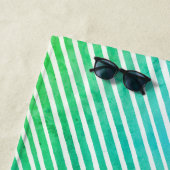 Striped Bachelorette Party Seafoam Green Blue Strandlaken (In situ)