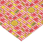 Striped Baseball Ballpark Hot Dogs Burgers Patroon Tafelkleed (Gekanteld)