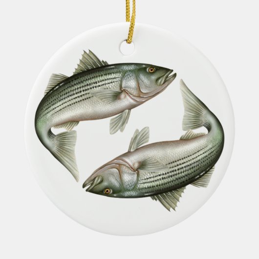 Striped Bass Ceramic Ornament (Voorkant)
