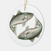 Striped Bass Ceramic Ornament (Links)
