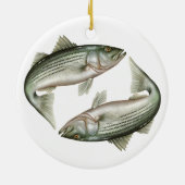 Striped Bass Ceramic Ornament (Achterkant)