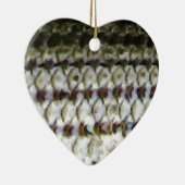 Striped Bass Fish Skin Print Keramisch Ornament (Rechts)
