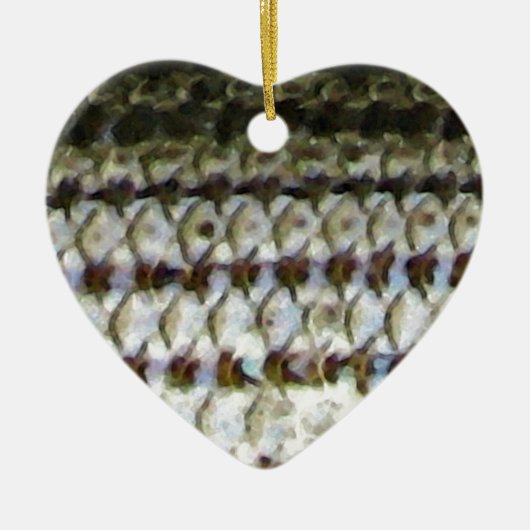 Striped Bass Fish Skin Print Keramisch Ornament (Voorkant)