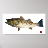 Striped Bass Gyotauku Poster (Voorkant)
