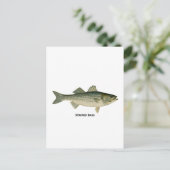 Striped Bass Logo Briefkaart (Staand voorkant)