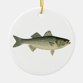 Striped Bass Logo Keramisch Ornament