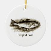 Striped Bass Logo () Keramisch Ornament (Voorkant)