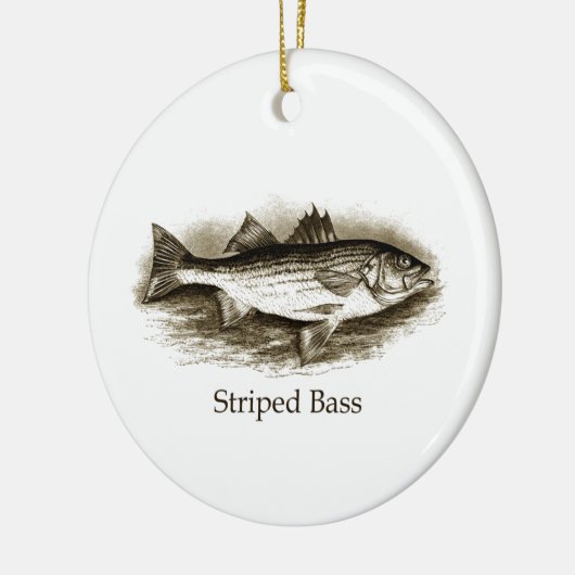 Striped Bass Logo () Keramisch Ornament (Links)