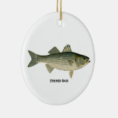 Striped Bass Logo Keramisch Ornament (Rechts)