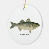 Striped Bass Logo Keramisch Ornament (Links)