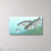 Striped Bass Painting Canvas Afdruk (Voorkant)