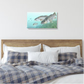 Striped Bass Painting Canvas Afdruk (Insitu (Slaapkamer))