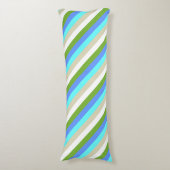 Striped Beach Colors of Sint Maarten Lichaamskussen (Voorkant Verticaal)