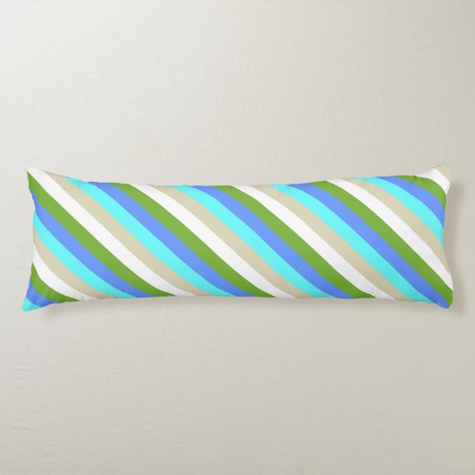 Striped Beach Colors of Sint Maarten Lichaamskussen (Voorkant)