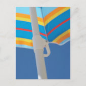 Striped Beach Umbrella Briefkaart (Voorkant)