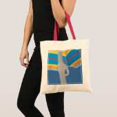Striped Beach Umbrella Tote Bag (Voorkant (product))