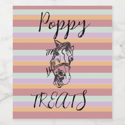 STRIPED-behandelingstas Wijn Etiket (Enkel label)